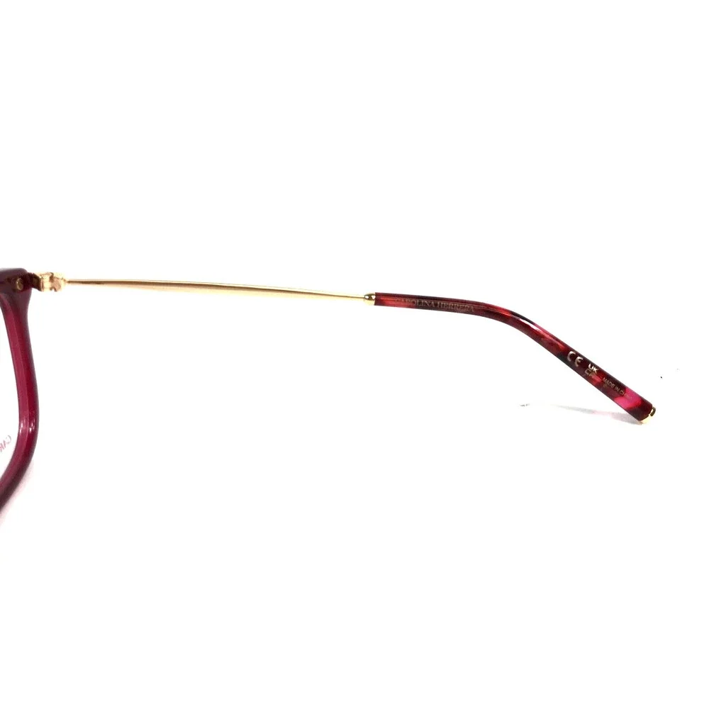 Carolina Herrera Eyeglasses Frames HER0195 6K3 Burgundy Gold Cat Eye 54-14-145
